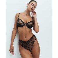 M&S Alessia Embroidery Miami Knickers Black