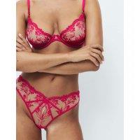 M&S Alessia Embroidery Miami Knickers Fuchsia
