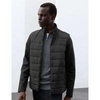 Autograph Regular Fit Cotton Rich Padded Hybrid Jacket Black