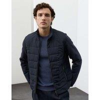 Autograph Regular Fit Cotton Rich Padded Hybrid Jacket Dark Navy
