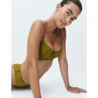M&S Sabine Lace Wired Longline Balcony Bra (A-E) Antique Green