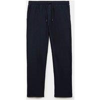 Autograph Pure Cotton Twill Single Pleat Trousers Dark Navy