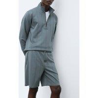 Autograph Regular Fit Cotton Rich Drop Needle Shorts Gunmetal