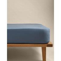 M&S Stay Cool Lyocell Rich Deep Fitted Sheet Slate Blue