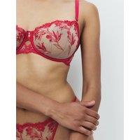 M&S Alessia Embroidery Wired Balcony Bra (F-H) Fuchsia