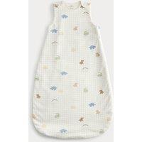 M&S Pure Cotton Dinosaur 1.5 Tog Sleeping Bag (0-3 Yrs) Ivory