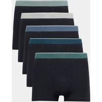 M&S 5 Pack Cotton Stretch Hipsters Black Mix