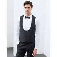 Autograph Performance Wool Blend Tuxedo Waistcoat Black
