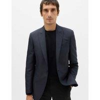 M&S Zig Zag Jacquard Pattern Evening Blazer Navy