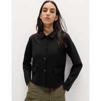 M&S Air-Yarn Pocket Detail Knitted Jacket Black