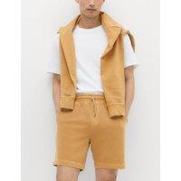 M&S Relaxed Fit Pure Cotton Garment Dye Short Butterscotch