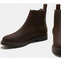 M&S Nubuck Waterproof Chelsea Boots Dark Brown