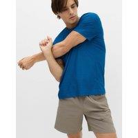 Goodmove Activewear Jacquard Mesh Stripe T-Shirt Dark Petrol