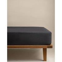 M&S Pure Linen 190gsm Deep Fitted Sheet Charcoal
