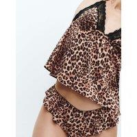 M&S Clara Papertouch Leopard Print Frenchie Medium Peach