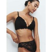 M&S Sabine Lace Non Wired Plunge Bra A-E Black