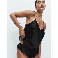 M&S Satin & Lace Strappy Camisole Black