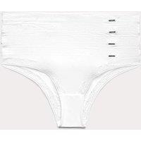 Autograph 4pk Modal Blend Brazilian Knickers with Silk White