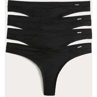Autograph 4 Pack Flexifit Thongs Black