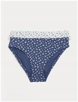 2 Pack Cotton Rich Floral Knickers (7-16 Yrs)