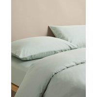 M&S Egyptian Cotton 400 Thread Count Crisp Bedding Set Sage