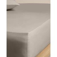M&S Egyptian Cotton 400 Thread Count Crisp Fitted Sheet Putty