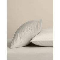 M&S 2 Pack Egyptian Cotton 400 Thread Count Pillowcases Linen