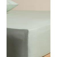 M&S Egyptian Cotton 400 Thread Count Crisp Deep Fitted Sheet Sage