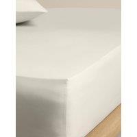 M&S Egyptian Cotton 400 Thread Count Crisp Fitted Sheet Linen