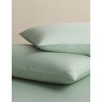 M&S 2 Pack Egyptian Cotton 400 Thread Count Pillowcases Sage