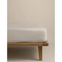 M&S Egyptian Cotton 400 Thread Count Crisp Deep Fitted Sheet Putty