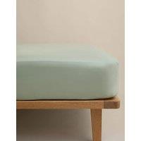M&S Egyptian Cotton 400 Thread Count Crisp Fitted Sheet Sage