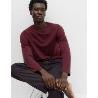 M&S Pure Cotton Geometric Print Pyjama Set Burgundy Mix
