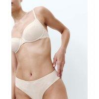 M&S Clara Papertouch Lace Brazilian Knickers Cream