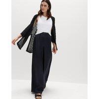 M&S Textured Edge to Edge Longline Cardigan Black