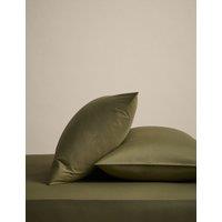 M&S 2 Pack Cotton Rich Pillowcases Fern