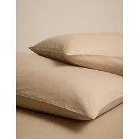 M&S 2 Pack Cotton Rich Pillowcases Biscuit