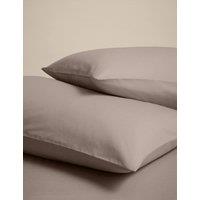 M&S 2 Pack Cotton Rich Pillowcases Putty