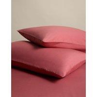 M&S 2 Pack Cotton Rich Pillowcases Clay