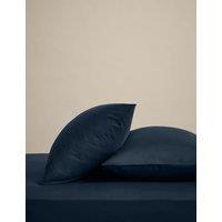 M&S 2 Pack Cotton Rich Pillowcases Navy