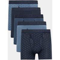 Autograph 5 Pack Supersoft Geometric Trunks Blue Mix