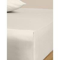 M&S Egyptian Cotton Sateen 230 Thread Count Deep Fitted Sheet Linen