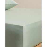 M&S Egyptian Cotton 230 Thread Count Silky Deep Fitted Sheet Sage