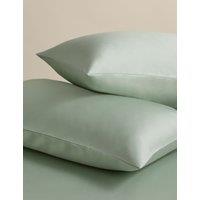 M&S 2 Pack Egyptian Cotton Sateen Pillowcases Sage