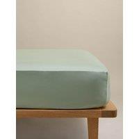 M&S Egyptian Cotton 230 Thread Count Silky Fitted Sheet Sage