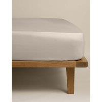 M&S Egytpian Cotton 230 Thread Count Silky Fitted Sheet Putty