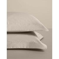 M&S Egyptian Cotton 230 Thread Count Silky Oxford Pillowcases Putty