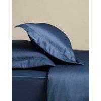 M&S Egytpian Cotton 230 Thread Count Silky Oxford Pillowcases Slate Blue