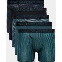 Autograph 5 Pack Patterned Microskin Trunks Teal Mix