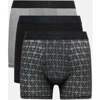 Autograph 3 Pack Supersoft Jacquard Trunks Black Mix